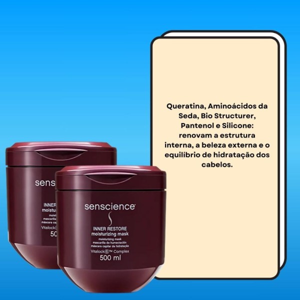 Encontraproduto.com.br - Senscience Inner Restore Kit - 2 Máscaras de Hidratação 500ml