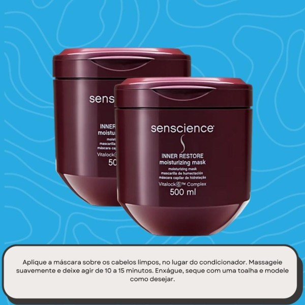 Encontraproduto.com.br - Senscience Inner Restore Kit - 2 Máscaras de Hidratação 500ml