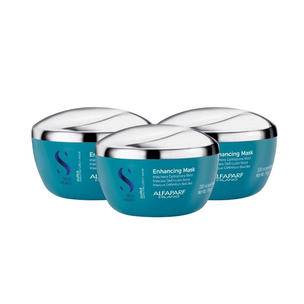 Encontraproduto.com.br - Alfaparf Semi di Lino Curls Enhancing Máscara Capilar 200ml - Hidratação e Controle de Frizz para Cachos