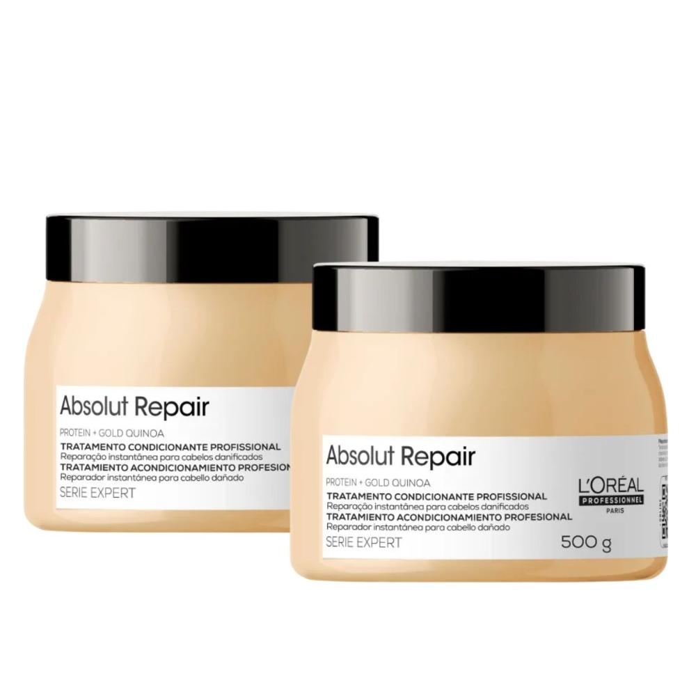 LOréal Absolut Repair Gold Quinoa - Kit 2 Máscaras Capilares - 500g cada