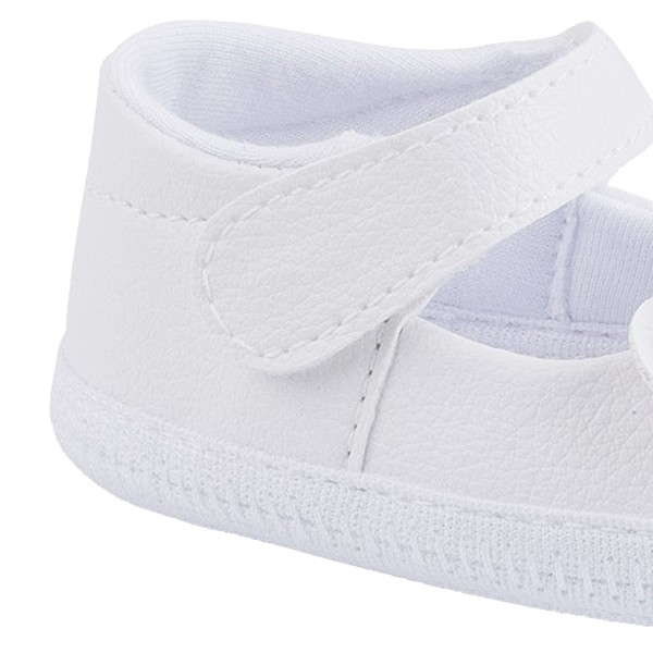 Encontraproduto.com.br - Sapatilha para bebê Laço Duplo Branco - Keto Baby