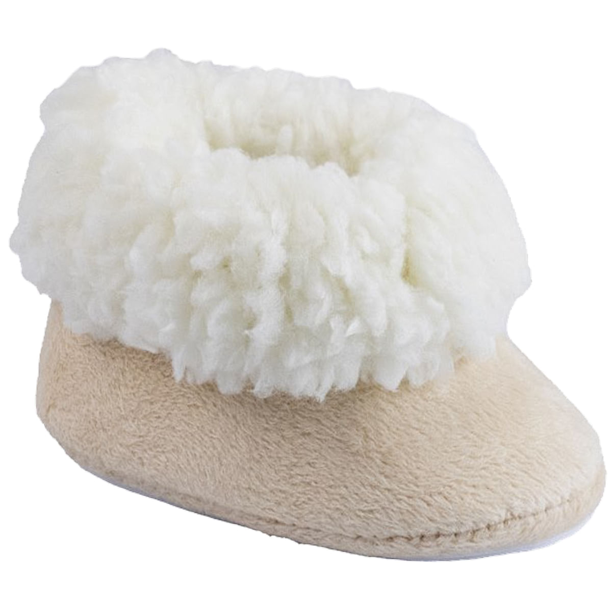 Pantufa para bebê em plush Bege - Keto Baby