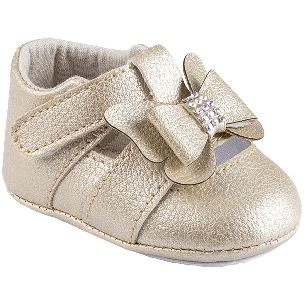 Sapatilha para bebê Laço Borboleta Dourada - Keto Baby