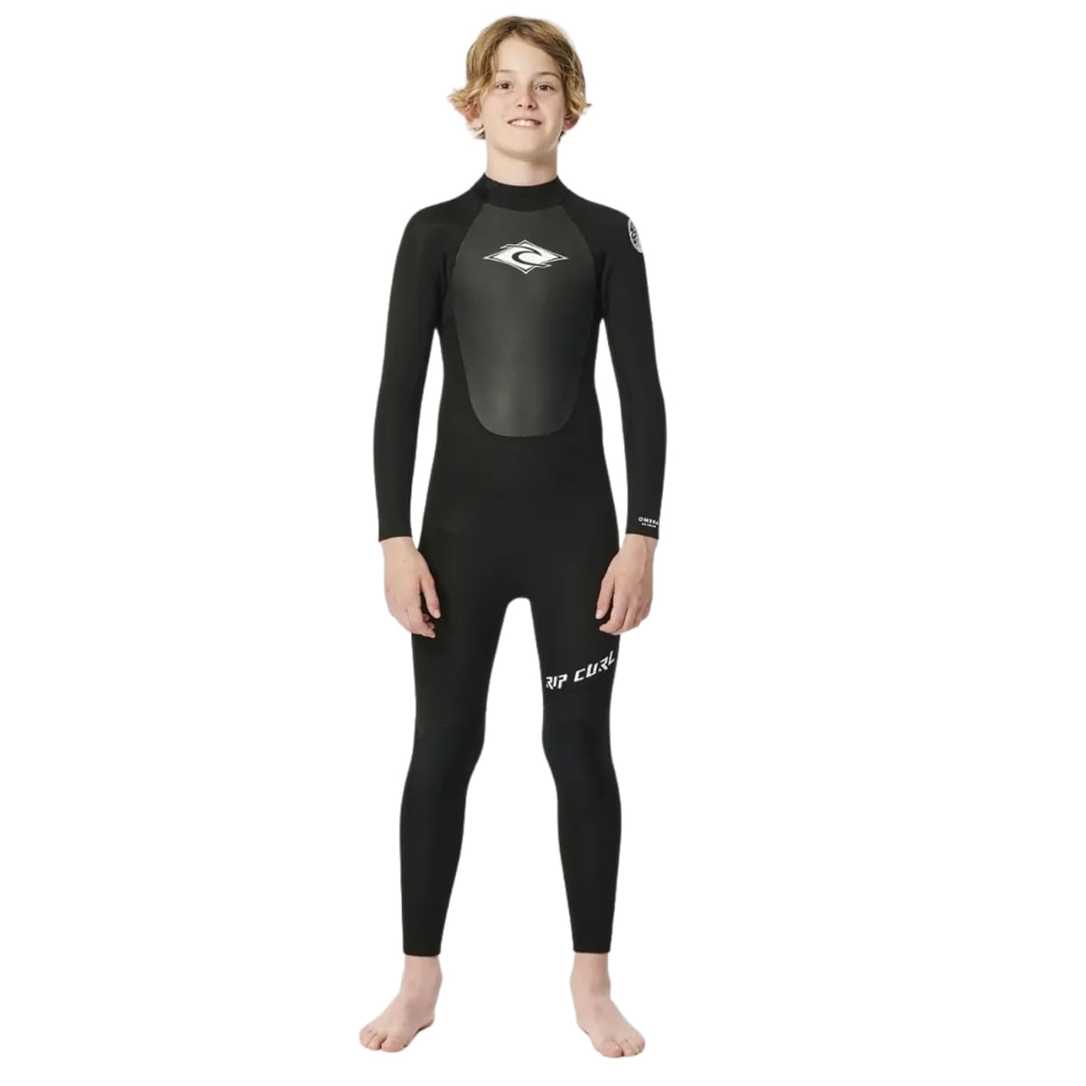 Encontraproduto.com.br - Long John Rip Curl Omega 3/2mm Back Zip Back Zip Preto Juvenil
