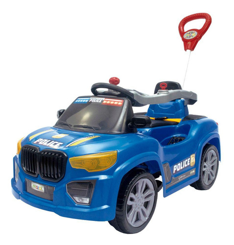 Carrinho Passeio E Pedal Bm Car Azul Police Maral 3180