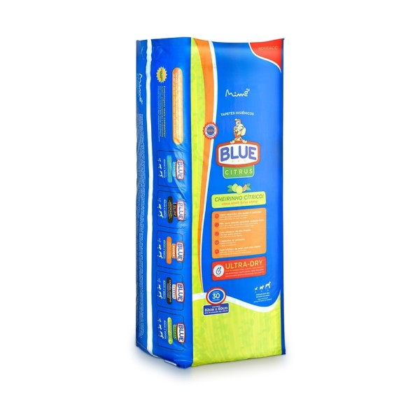 Encontraproduto.com.br - Tapete Higiênico Blue Citrus 82x60cm para Cães