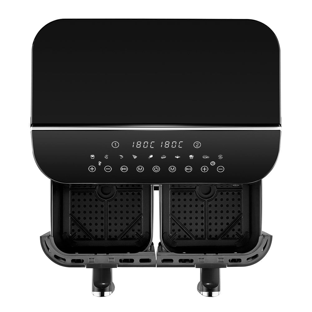 Encontraproduto.com.br - Air Fryer 8L Preta c/ 2 Gavetas 2500w-220v Multi - GO220