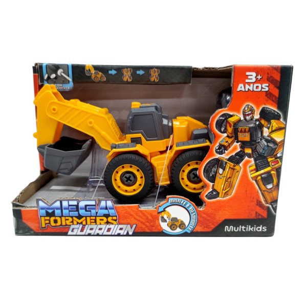 Encontraproduto.com.br - Megaformers Guardian - Robô Escavadeira Amarelo Multikids - BR2024