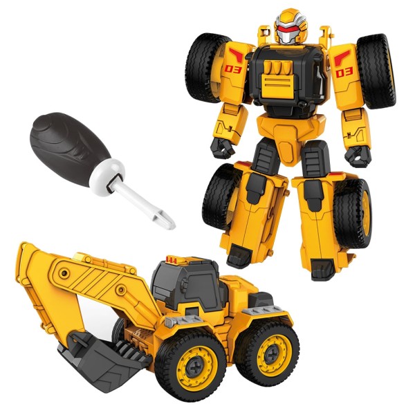 Encontraproduto.com.br - Megaformers Guardian - Robô Escavadeira Amarelo Multikids - BR2024