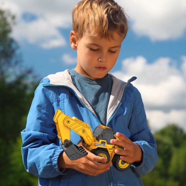 Encontraproduto.com.br - Megaformers Guardian - Robô Escavadeira Amarelo Multikids - BR2024