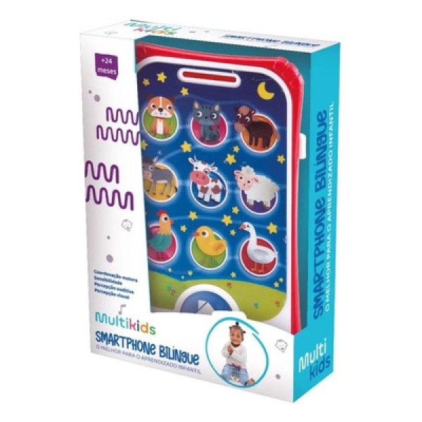Smartphone Bilíngue com Som Português Inglês Primeira Infância Multikids - BR2098