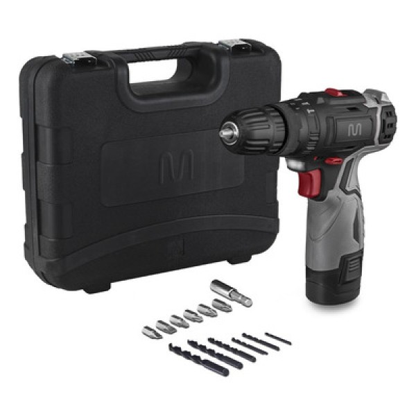 Kit Maleta Parafusadeira e Furadeira com Impacto 12v e Controle de Velocidade Multi - FE074