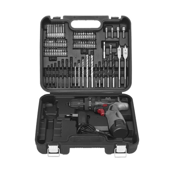 Encontraproduto.com.br - Kit Maleta Parafusadeira e Furadeira com Impacto 12v e Controle de Velocidade Multi - FE074