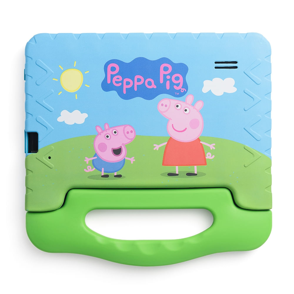 Encontraproduto.com.br - Tablet Infantil Peppa Pig com Controle Parental 4GB RAM + 64GB + Tela 7 pol + Case + Wi-fi + Android 13 + Quad Core Multi - NB420