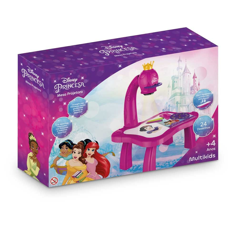 Encontraproduto.com.br - Mesa Projetora Disney Princesas Multikids com 24 Desenhos - BR2133