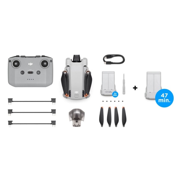 Encontraproduto.com.br - DJI Mini 3 Pro DJI RC-N1 (Sem tela) & Bateria Plus DJI Mini 3 Pro (47min) - DJI046