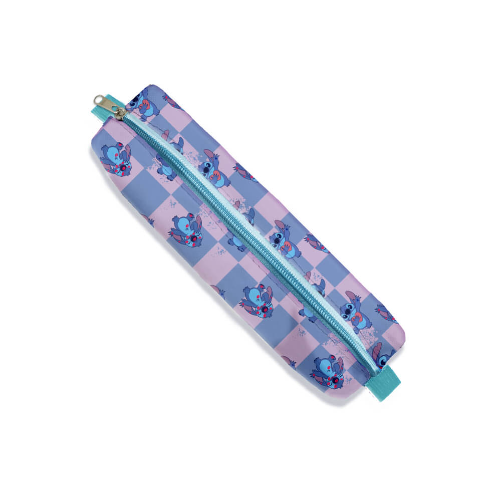 Encontraproduto.com.br - Dac 4236 Estojo Com Elástico Para Fixar Em Caderno Stitch Cor Azul
