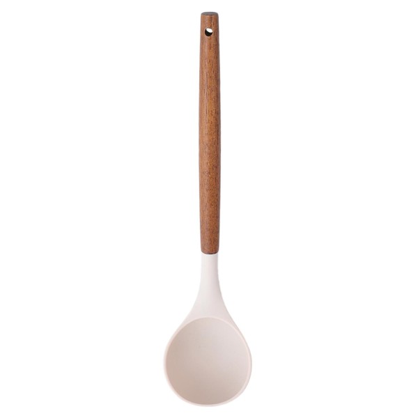Concha de Silicone Creme Paramount com Cabo Madeira 33 cm