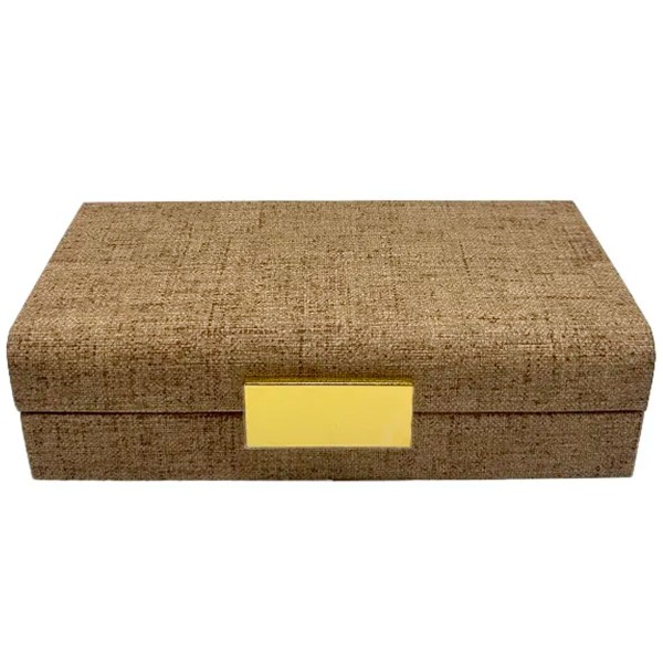 Caixa Retangular Areia 26x13cm em MDF Paramount