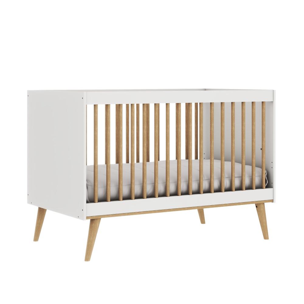 Encontraproduto.com.br - Quarto de Bebê Berço 3 em 1 Ligia Cômoda Infantil Gaveteiro Lorena Branco Carolina Baby