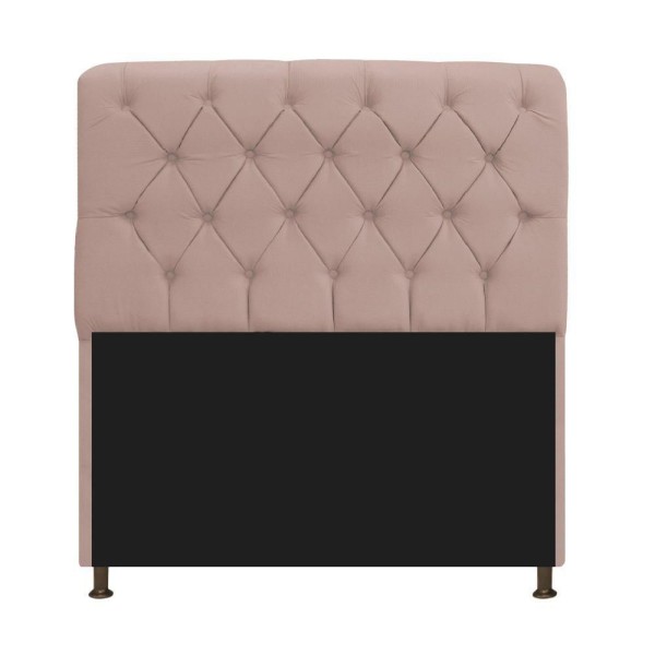 Encontraproduto.com.br - Cabeceira Estofada Lady 140 Cm Solteiro Com Capitonê Suede - Doce Sonho Móveis Rosê