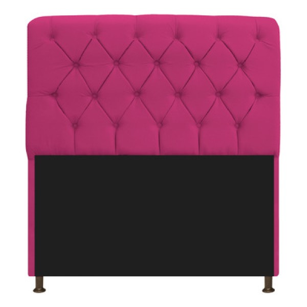Encontraproduto.com.br - Cabeceira Estofada Lady 195 Cm King Size Com Capitonê Suede - Doce Sonho Móveis Branco