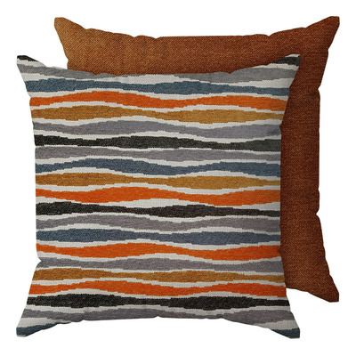 Encontraproduto.com.br - 2 Capas De Almofada Premium Veludo Laranja - 45x45 Id Decor