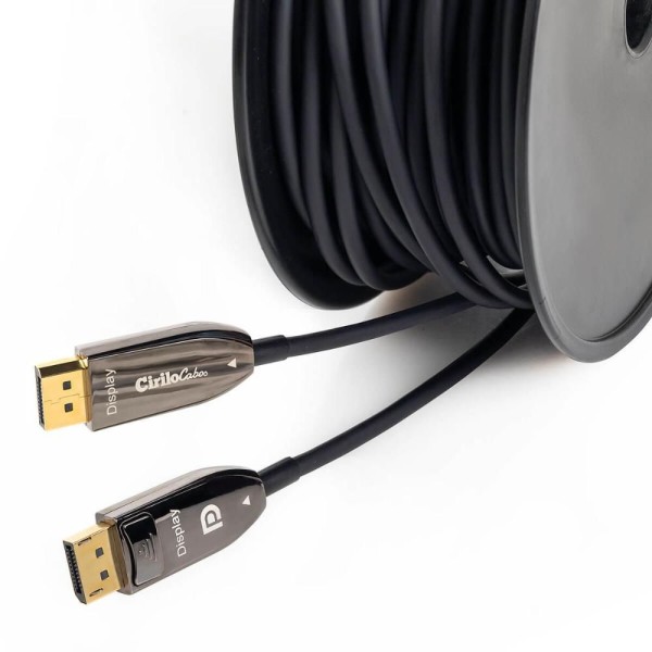 Encontraproduto.com.br - Cabo Displayport 1.4 Fibra óptica 8k 60hz 100 Metros Kit 05