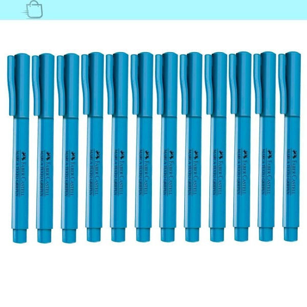 Encontraproduto.com.br - Marca Texto Superfluorescente Faber-castell 12un Modelo:azul