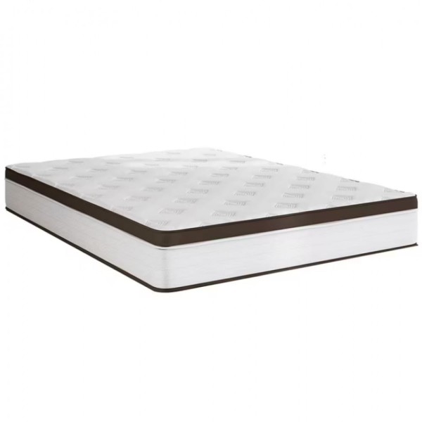 Encontraproduto.com.br - Colchão Queen Size Portobel Noah Ortopédico com Molas Ensacadas, EPS e Revestimento em Poliéster 30x158x198cm - Branco/Marrom