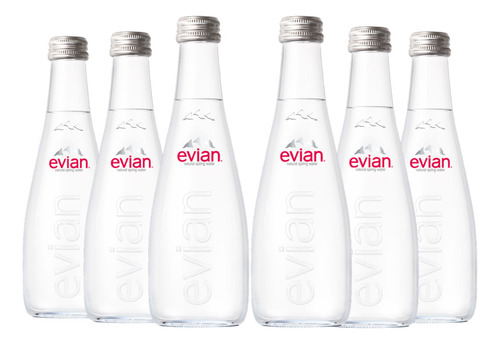 Encontraproduto.com.br - Kit Água Evian Sem Gás 330ml 6 Unidades