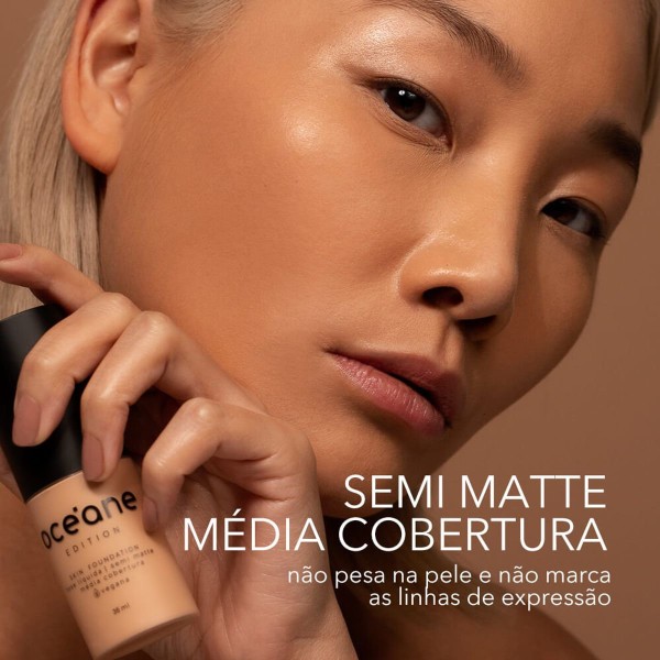 Encontraproduto.com.br - Base Liquida Semi Matte Skin Foundation 35ml 300M - Oceane