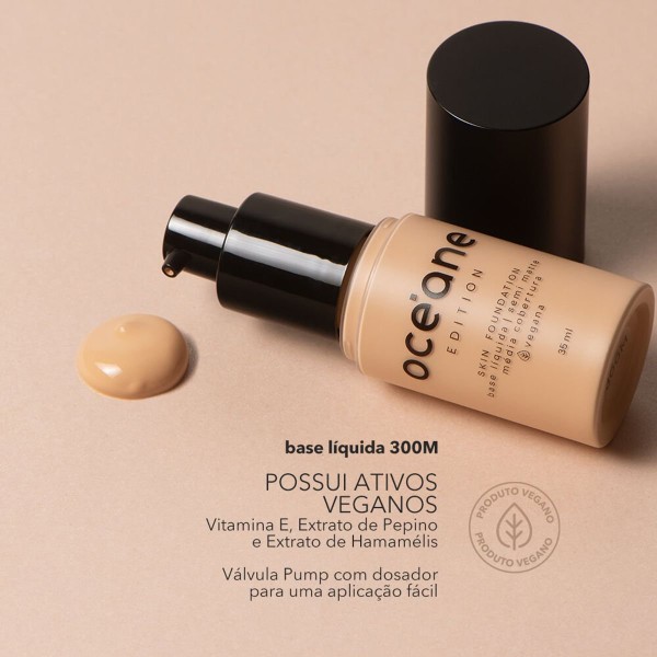 Encontraproduto.com.br - Base Liquida Semi Matte Skin Foundation 35ml 300M - Oceane