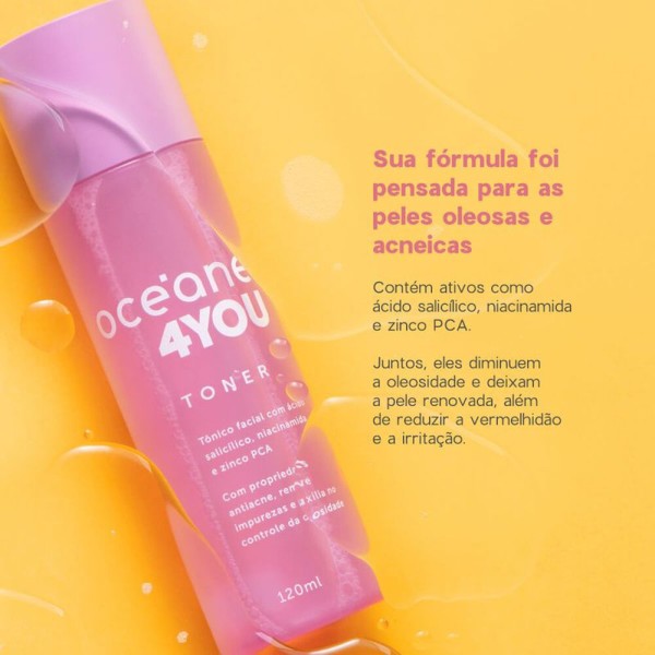 Encontraproduto.com.br - Tônico Facial com Ácido Salicílico - Toner 4you 120ml