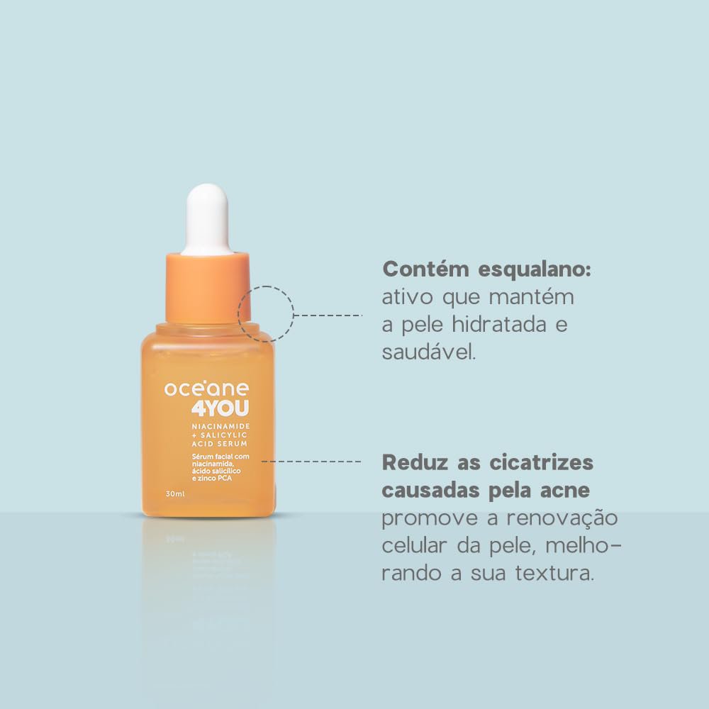 Encontraproduto.com.br - Sérum com Niacinamida e Ácido Salicílico - Niacinamide e Salicylic Acid Serum 4you 30ml