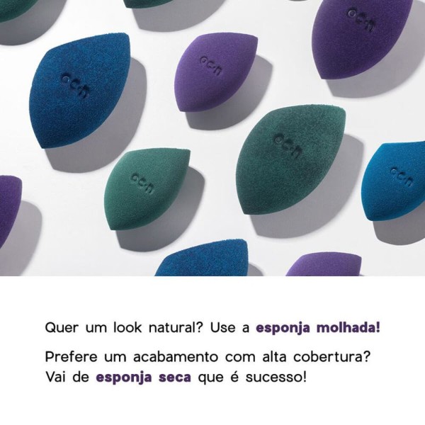 Encontraproduto.com.br - Esponja de Maquiagem Flat Blend - Oceane