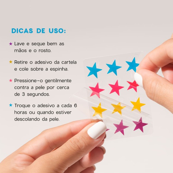 Encontraproduto.com.br - Adesivos Secativos para Espinhas com Ácido Salicílico - Star Acne Patches 4you 12un