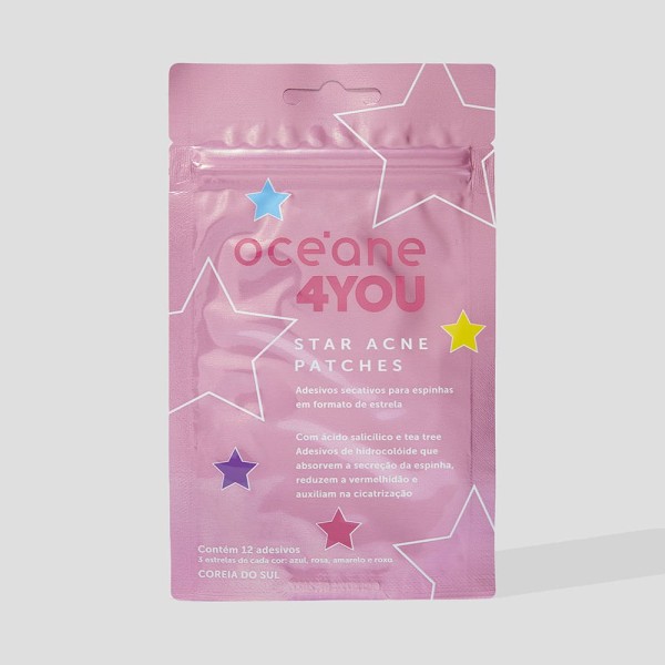 Encontraproduto.com.br - Adesivos Secativos para Espinhas com Ácido Salicílico - Star Acne Patches 4you 12un