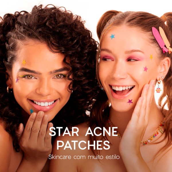 Encontraproduto.com.br - Adesivos Secativos para Espinhas com Ácido Salicílico - Star Acne Patches 4you 12un
