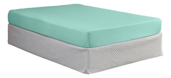 Encontraproduto.com.br - Lençol Avulso Com Elástico Solteiro 1 Peça Laura 100% Poliéster Percal 200 Fios Cor:verdetiffany