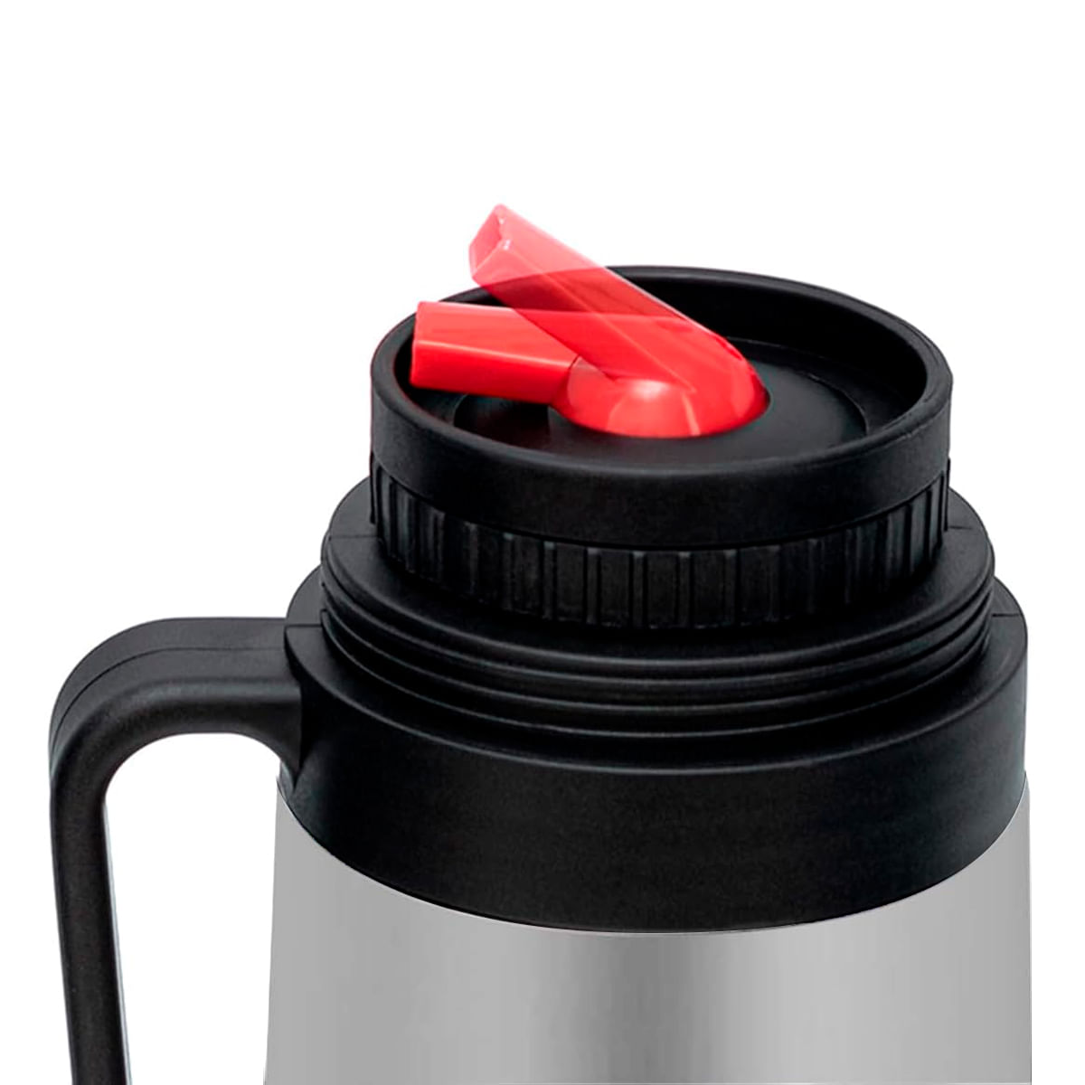 Encontraproduto.com.br - Garrafa Térmica C/ Alça 900ml em Aço Inox Fu Xing