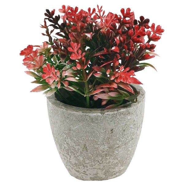 Encontraproduto.com.br - Vaso C/ Planta Artificial 6x5,3cm em Porcelana Fu Xing