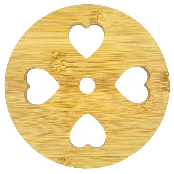 Encontraproduto.com.br - Descanso de Panela Redondo 18cm em Bambu Fu Xing