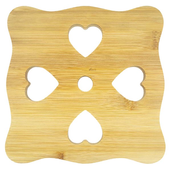 Encontraproduto.com.br - Descanso de Panela Quadrado 18cm em Bambu Fu Xing