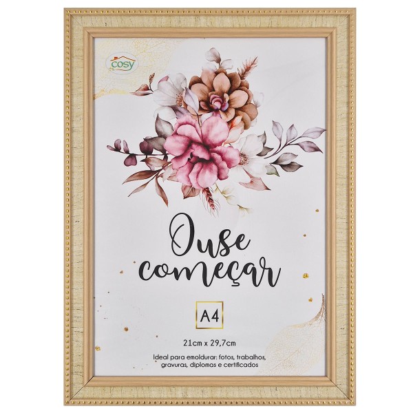 Porta Certificado Decorativo A4 21x29,7cm em Plástico Fu Xing
