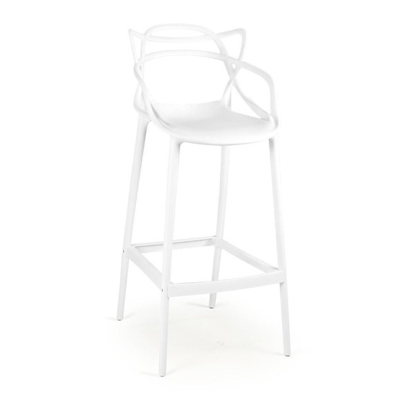 Encontraproduto.com.br - Kit 2 Banquetas Allegra Com Encosto Design Cozinha/bancada - Branco