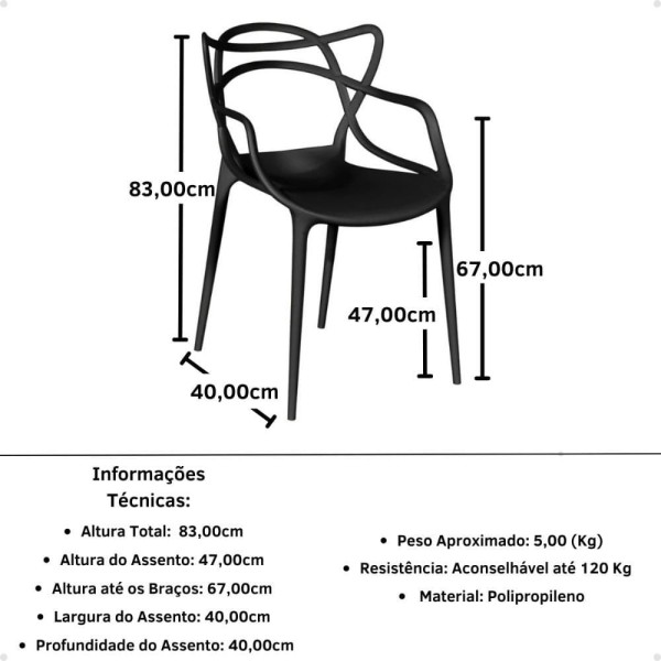 Encontraproduto.com.br - Conjunto Mesa De Jantar Redonda Marci Branca 100cm Com 4 Cadeiras Allegra - Preto