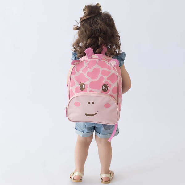Encontraproduto.com.br - Mochila Infantil Menina Rosa Girafa - Pimpolho