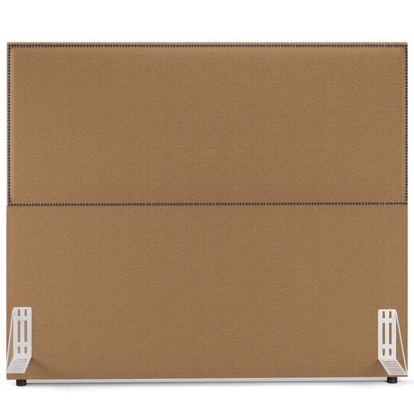 Encontraproduto.com.br - Cabeceira Box Casal Com Tachas 160 Cm Vicenza L02 Bouclê Mostarda