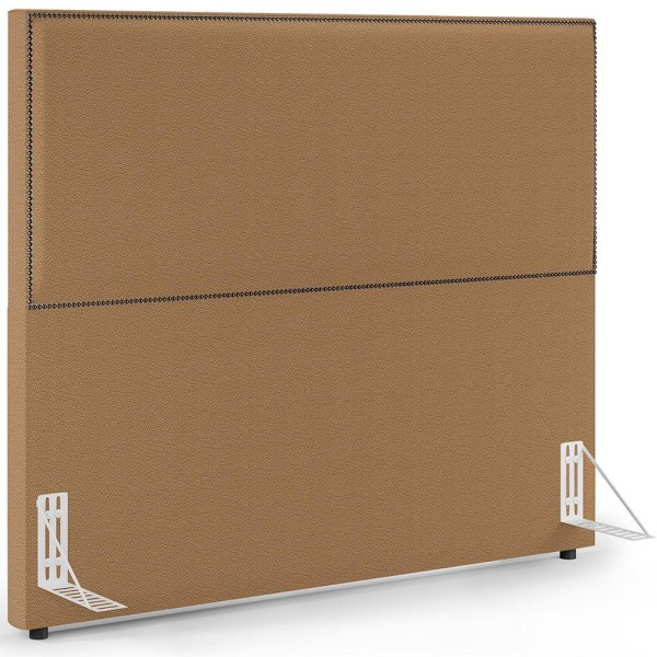 Encontraproduto.com.br - Cabeceira Box Casal Com Tachas 160 Cm Vicenza L02 Bouclê Mostarda